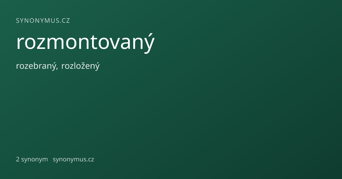 Náhled odkazu: rozmontovaný