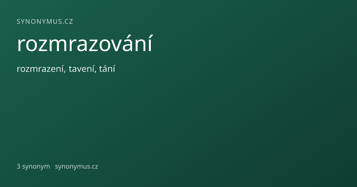 Náhled odkazu: rozmrazování