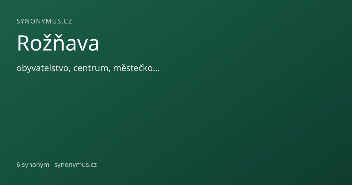 Náhled odkazu: Rožňava