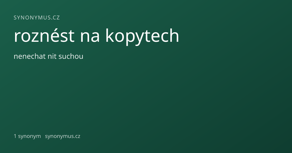 Náhled odkazu: roznést na kopytech