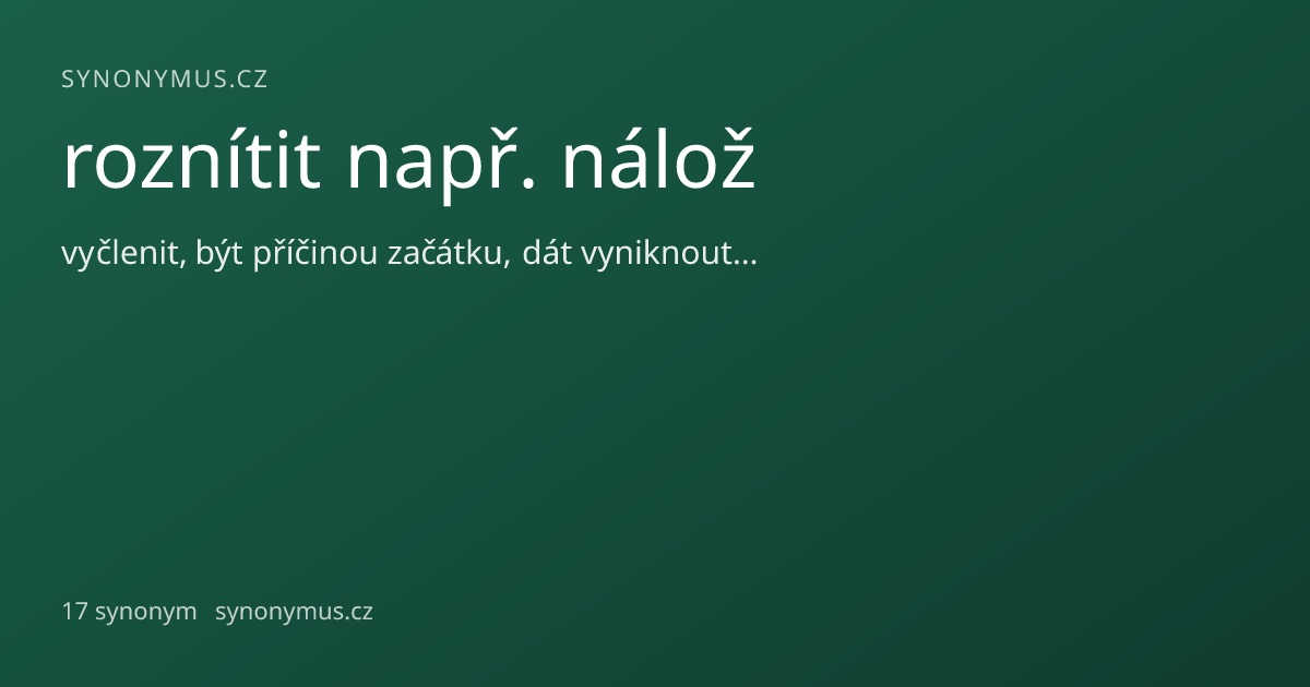 Náhled odkazu: roznítit např. nálož