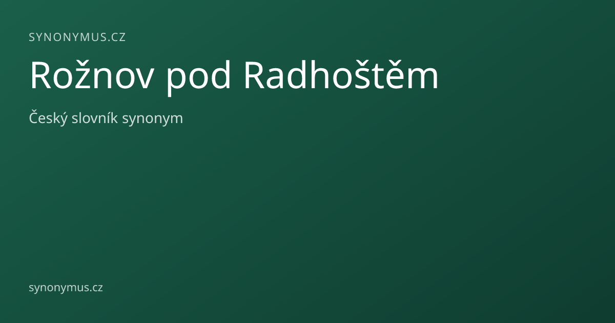 Náhled odkazu: Rožnov pod Radhoštěm