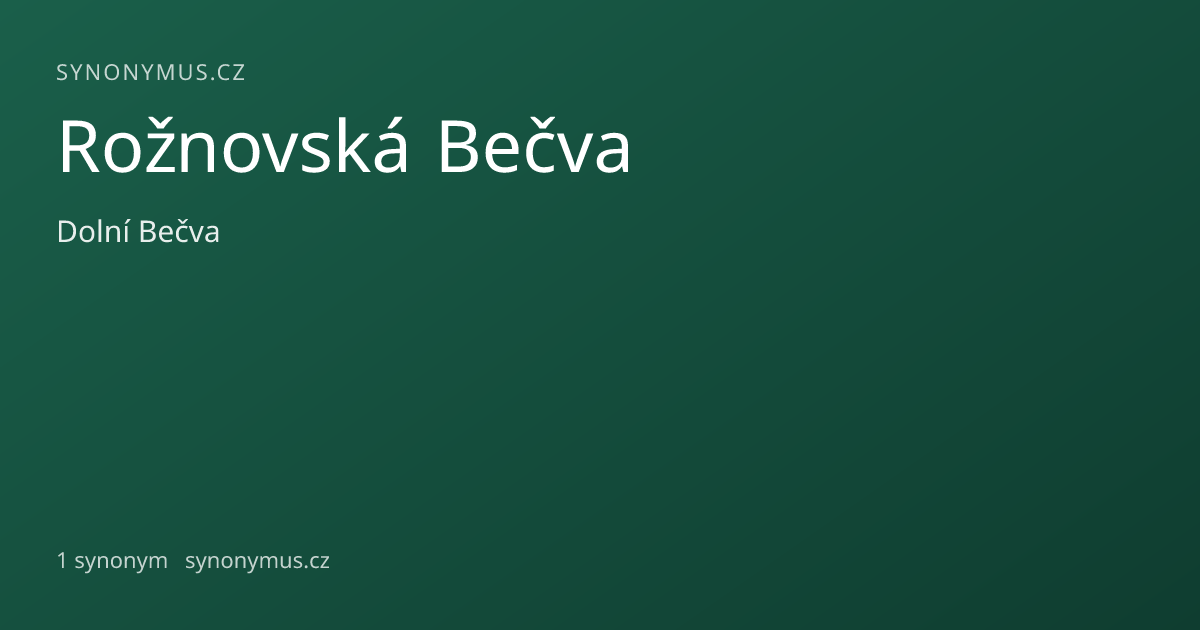 Náhled odkazu: Rožnovská Bečva
