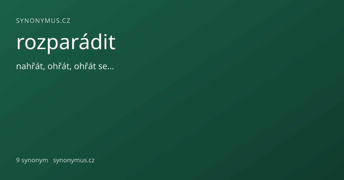 Náhled odkazu: rozparádit