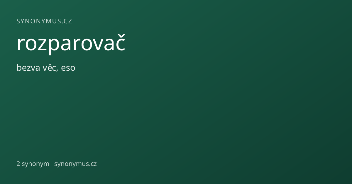Náhled odkazu: rozparovač