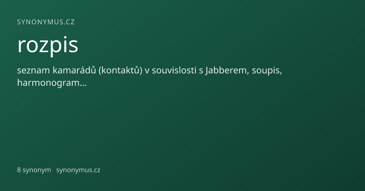 Náhled odkazu: rozpis