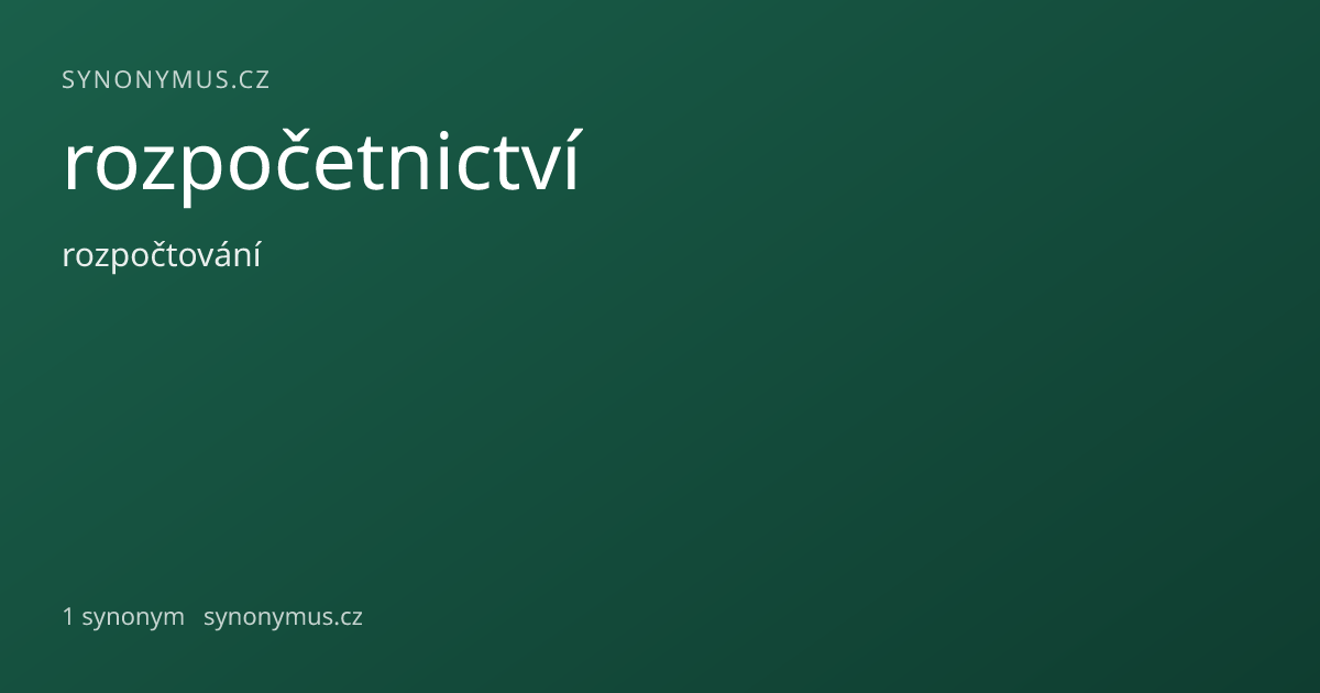 Náhled odkazu: rozpočetnictví