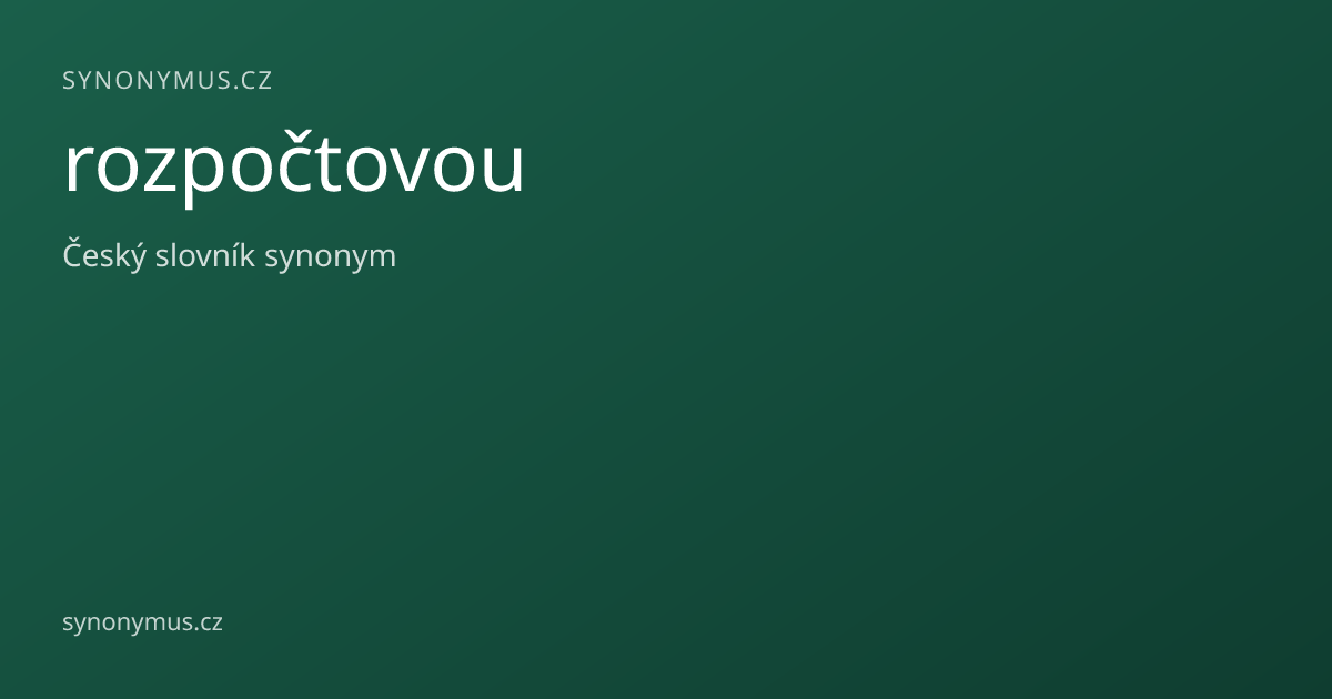 Náhled odkazu: rozpočtovou