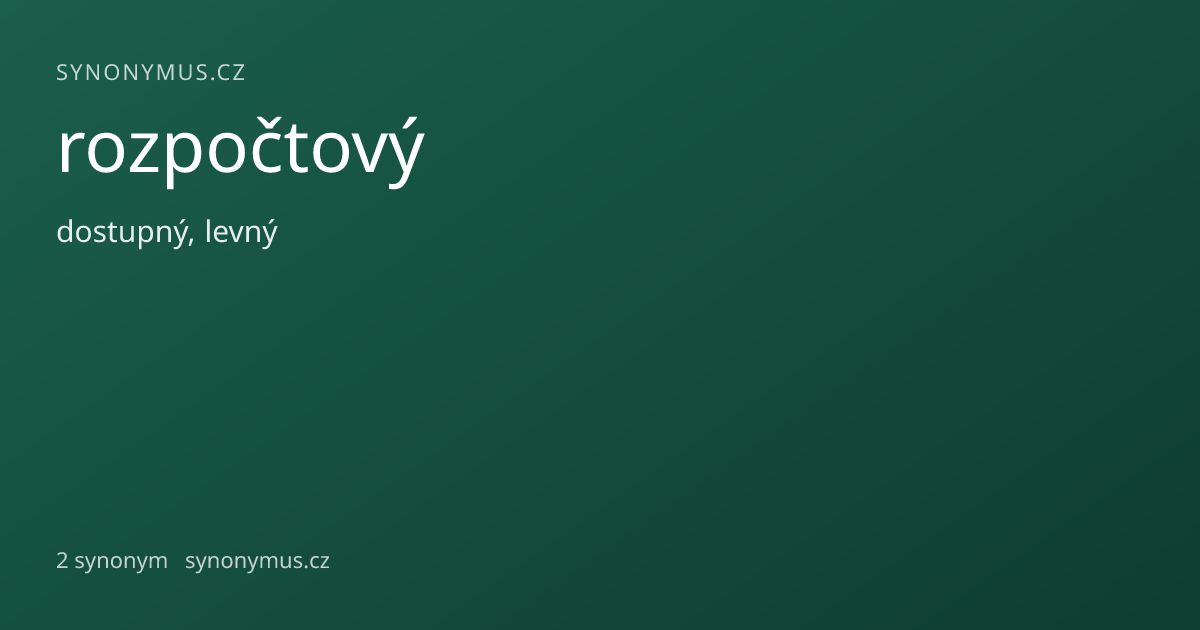 Náhled odkazu: rozpočtový
