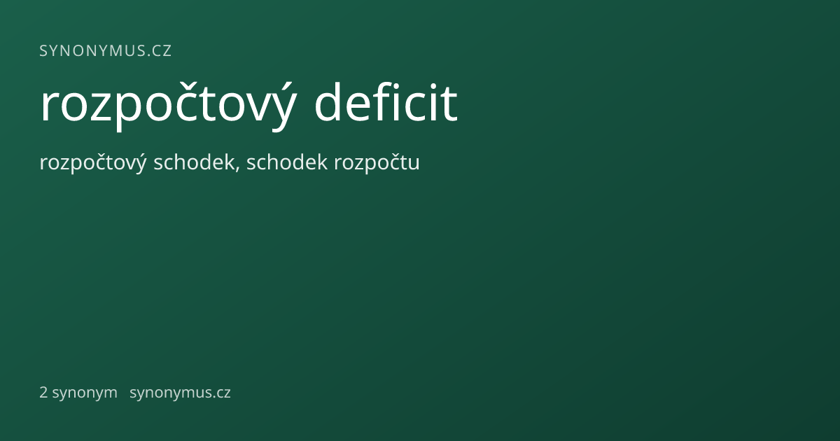 Náhled odkazu: rozpočtový deficit