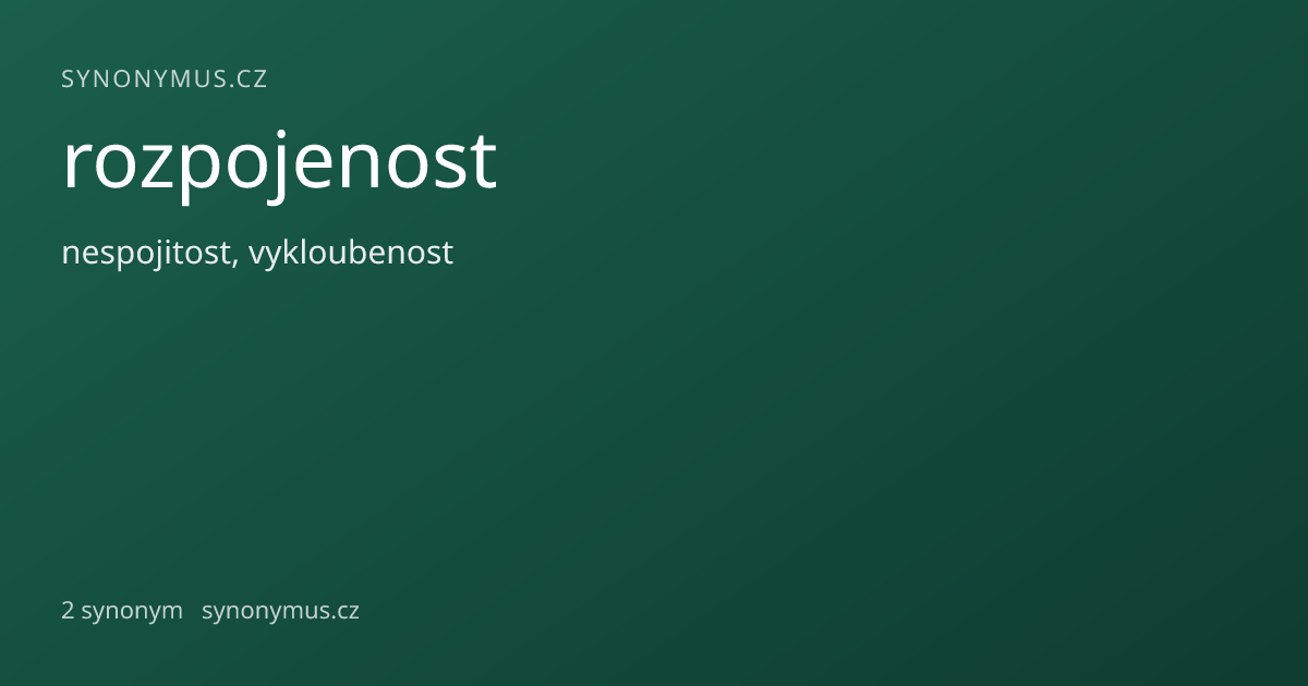 Náhled odkazu: rozpojenost