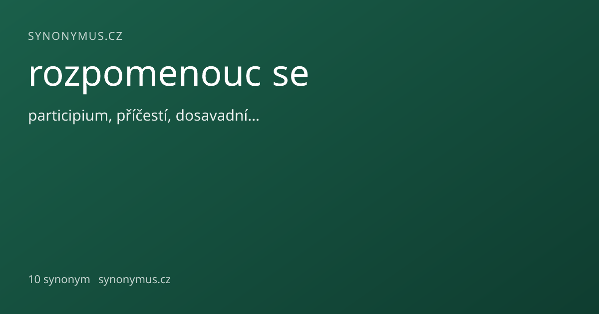 Náhled odkazu: rozpomenouc se