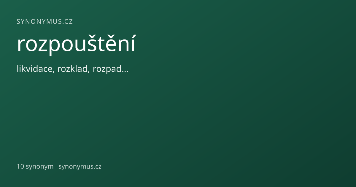 Náhled odkazu: rozpouštění