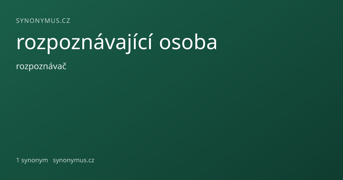 Náhled odkazu: rozpoznávající osoba