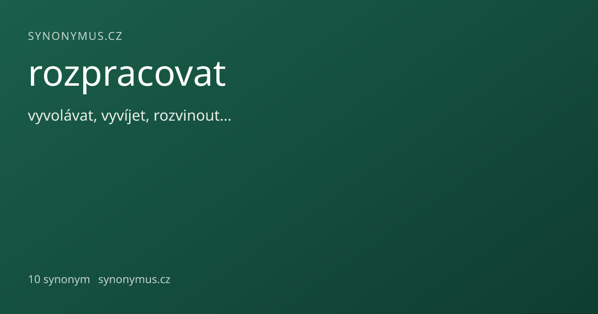 Náhled odkazu: rozpracovat