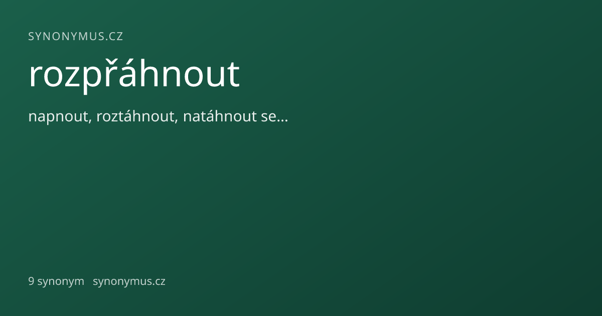 Náhled odkazu: rozpřáhnout