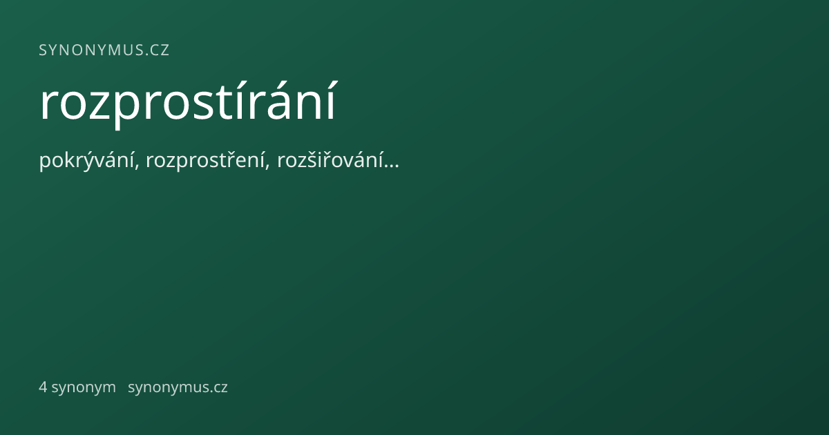 Náhled odkazu: rozprostírání