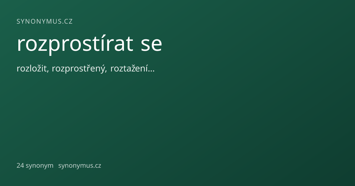 Náhled odkazu: rozprostírat se