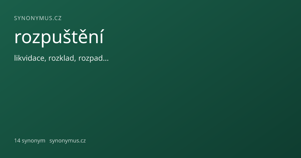 Náhled odkazu: rozpuštění