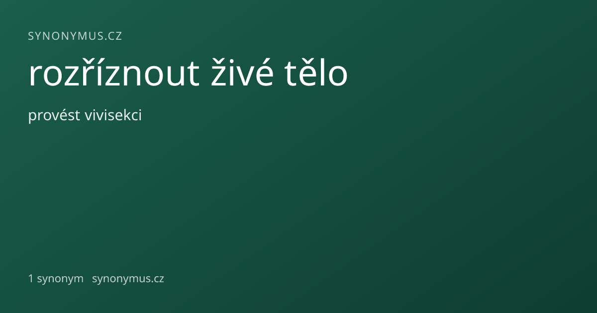 Náhled odkazu: rozříznout živé tělo
