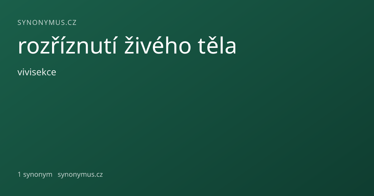 Náhled odkazu: rozříznutí živého těla