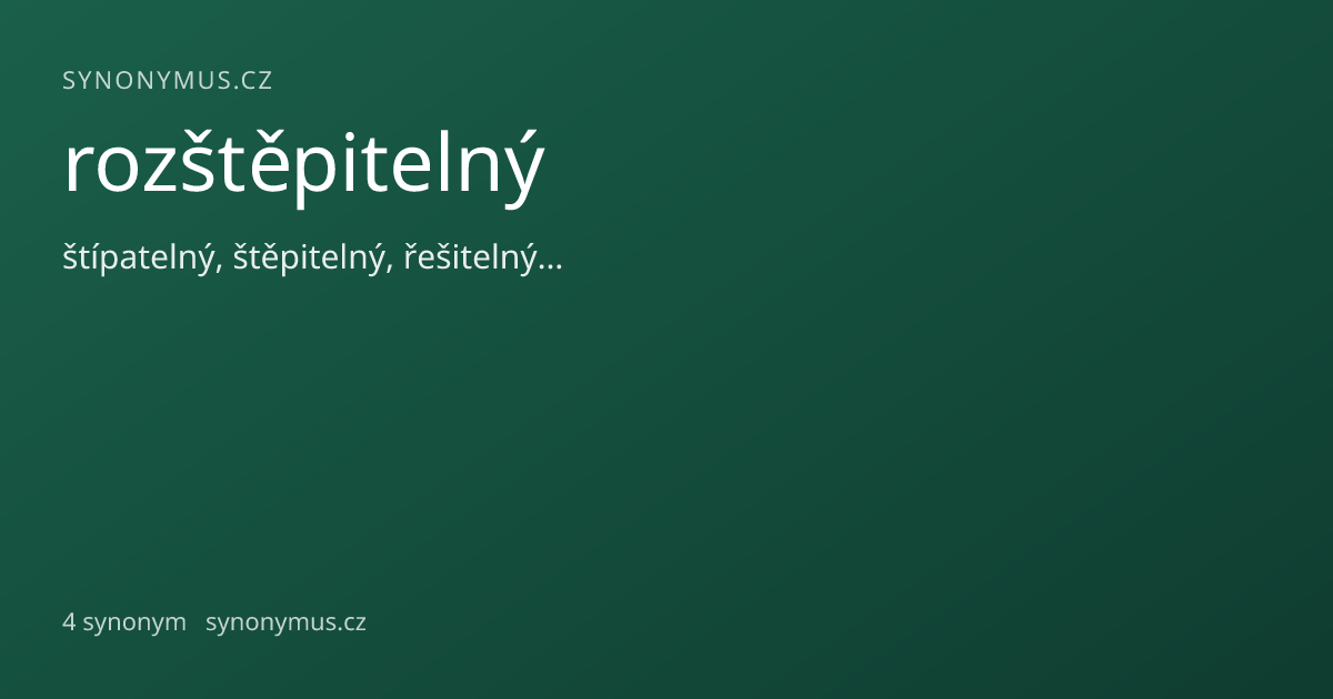 Náhled odkazu: rozštěpitelný