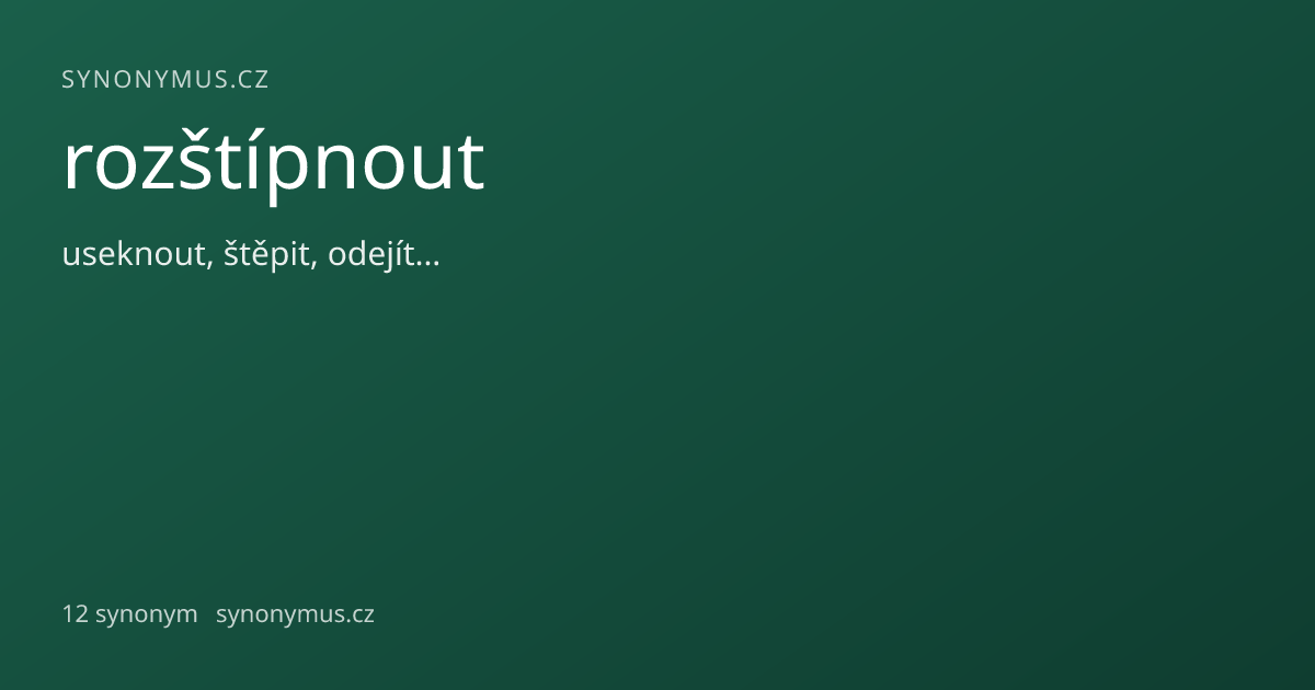 Náhled odkazu: rozštípnout