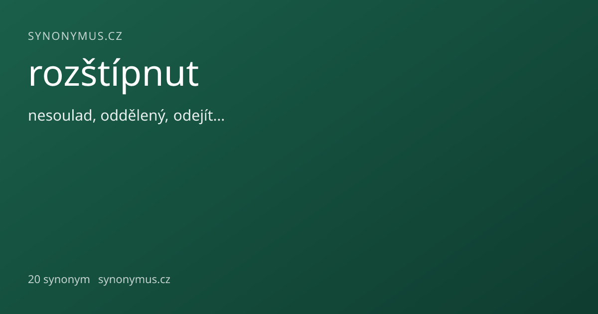 Náhled odkazu: rozštípnut