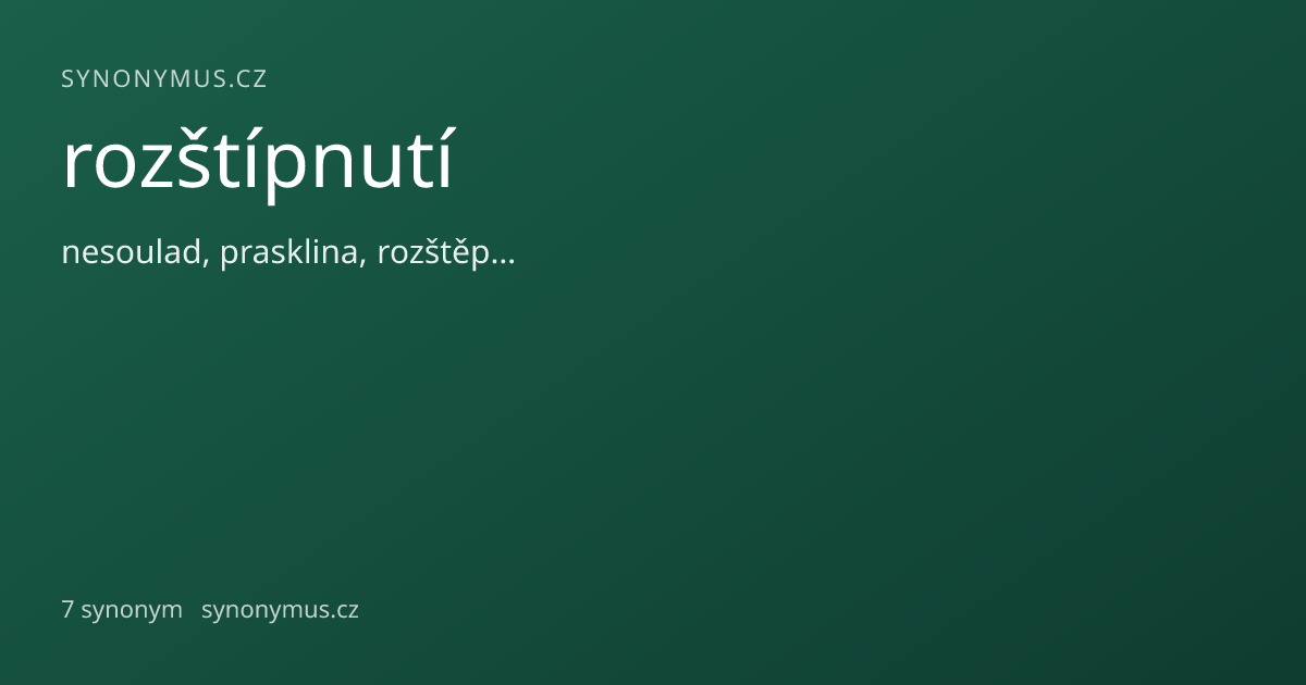 Náhled odkazu: rozštípnutí