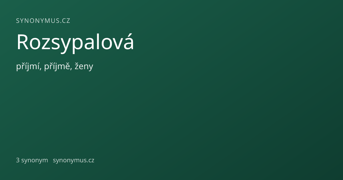 Náhled odkazu: Rozsypalová