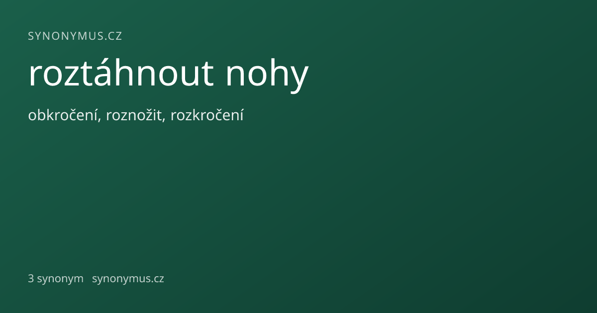Náhled odkazu: roztáhnout nohy