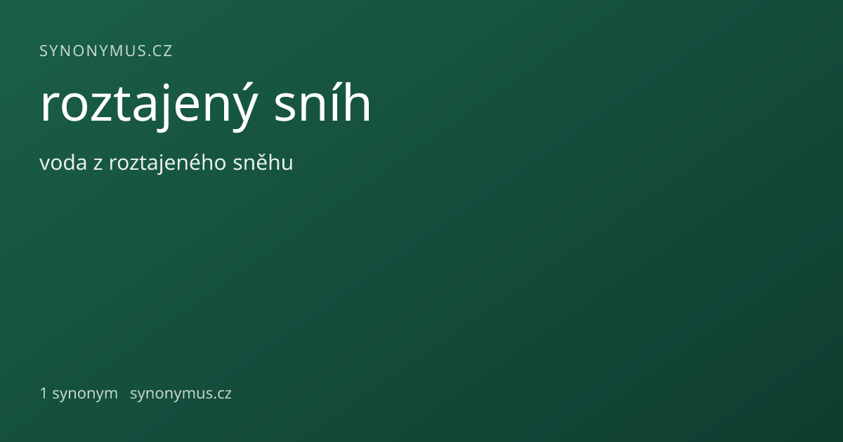 Náhled odkazu: roztajený sníh
