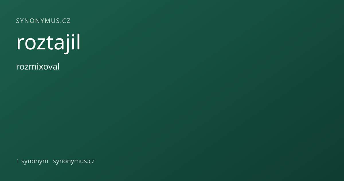 Náhled odkazu: roztajil