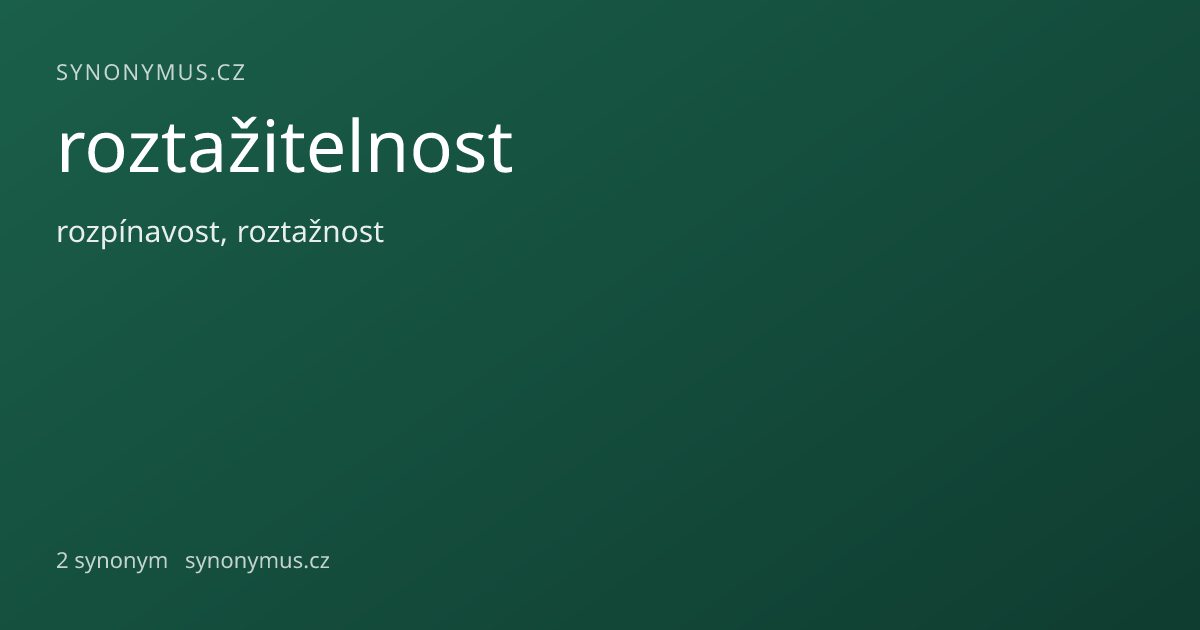 Náhled odkazu: roztažitelnost