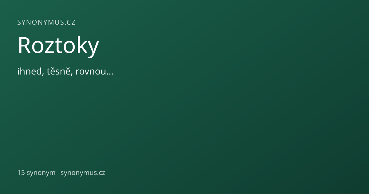 Náhled odkazu: Roztoky