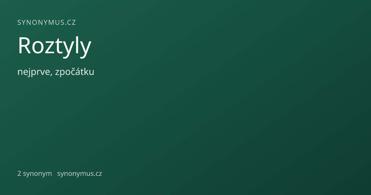 Náhled odkazu: Roztyly