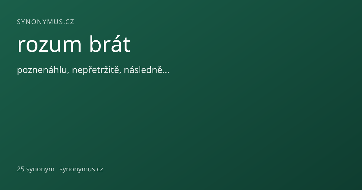 Náhled odkazu: rozum brát
