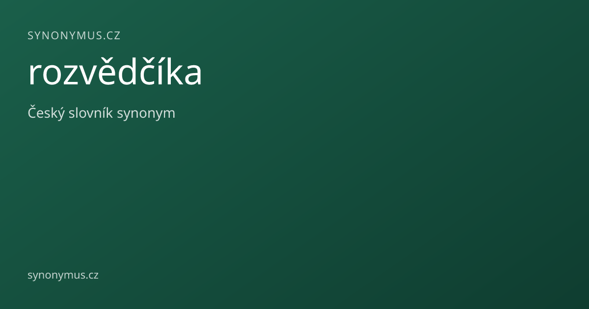 Náhled odkazu: rozvědčíka