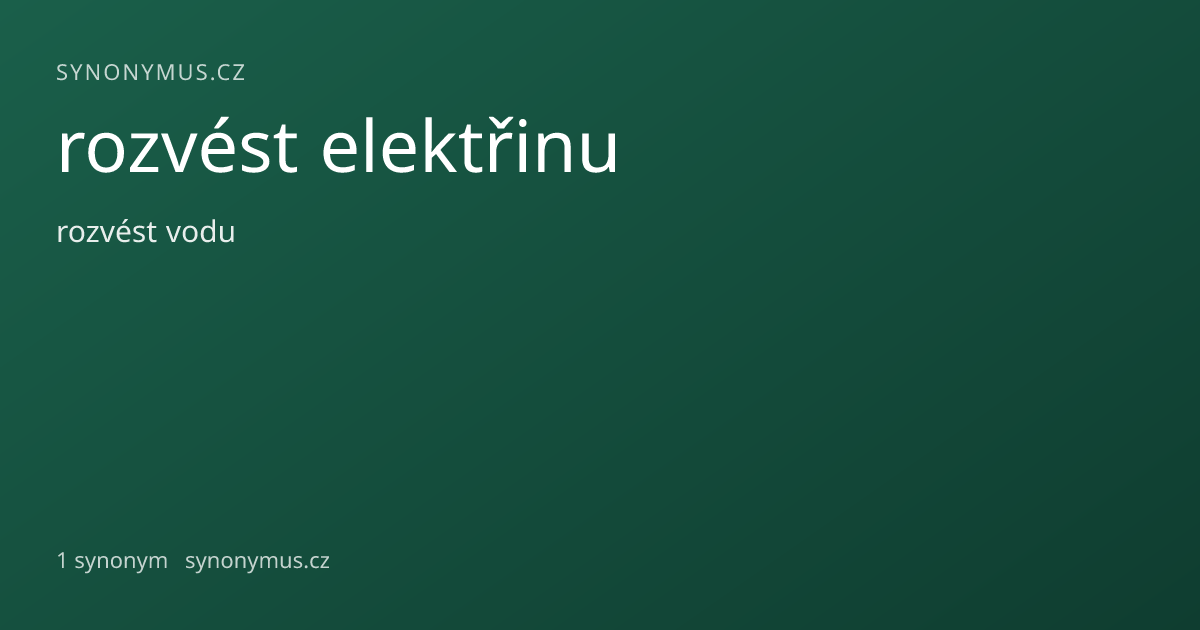 Náhled odkazu: rozvést elektřinu