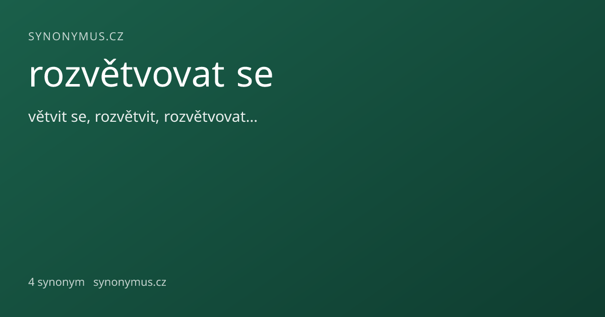 Náhled odkazu: rozvětvovat se