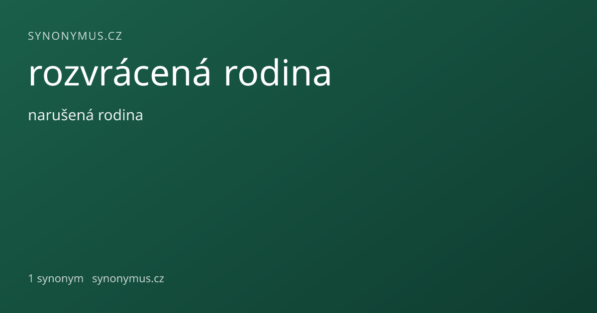 Náhled odkazu: rozvrácená rodina