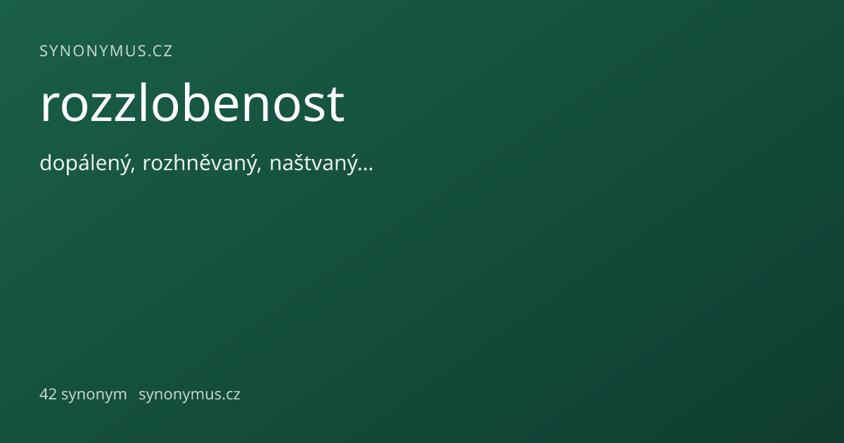 Náhled odkazu: rozzlobenost