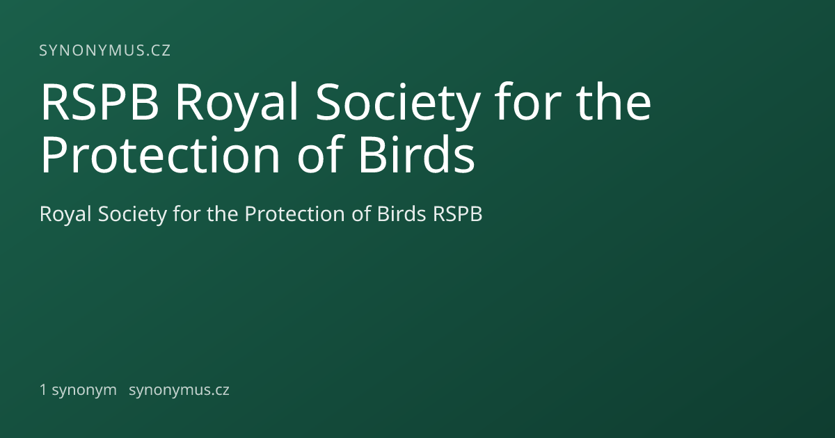 Náhled odkazu: RSPB Royal Society for the Protection of Birds