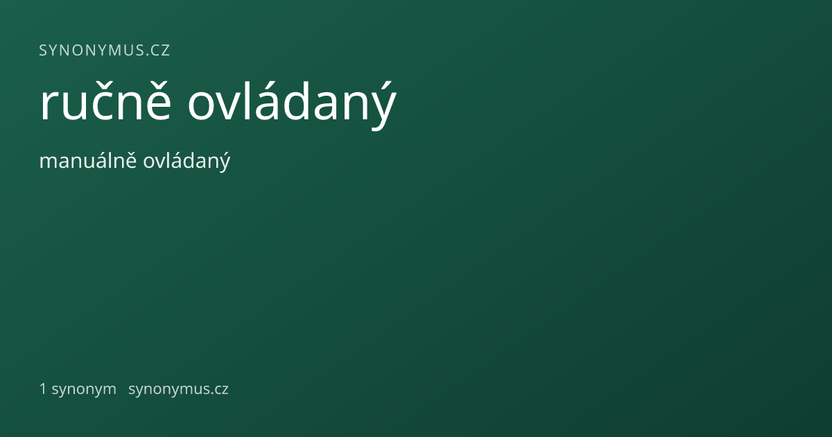 Náhled odkazu: ručně ovládaný