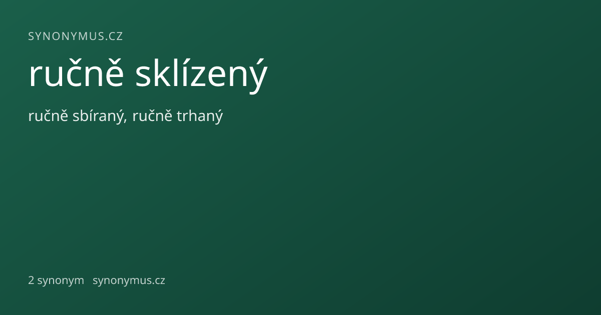 Náhled odkazu: ručně sklízený