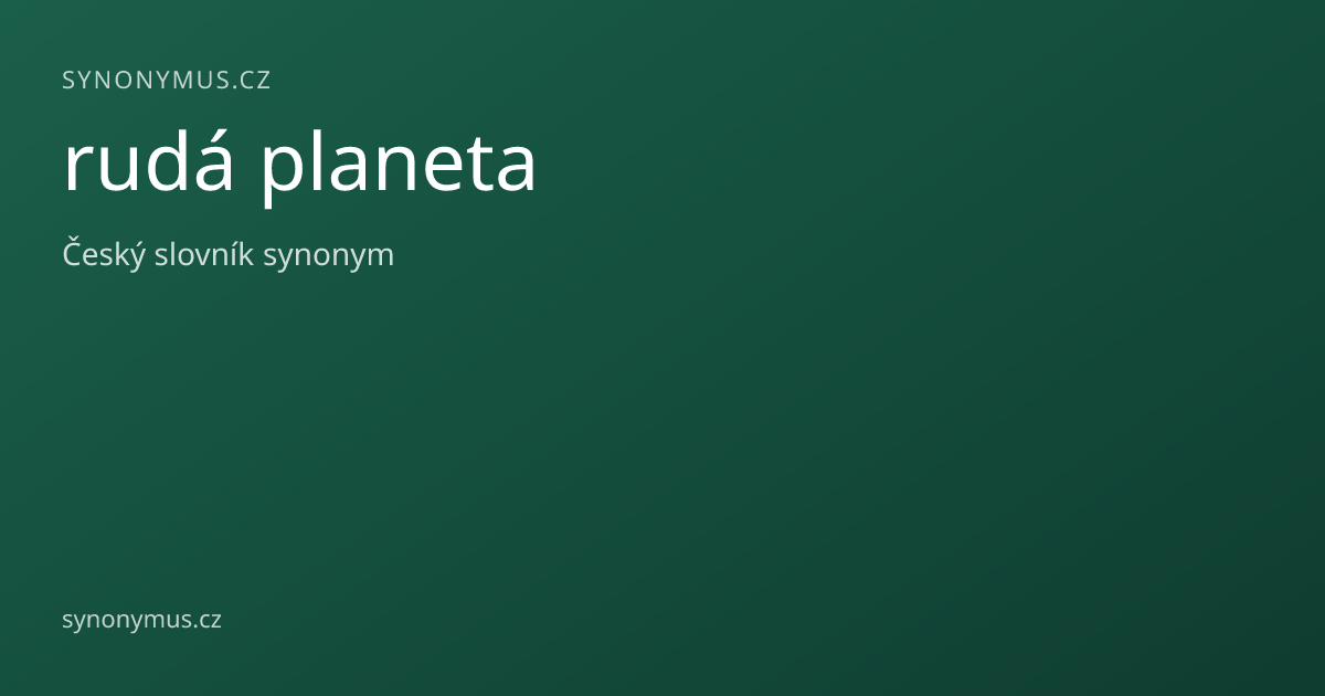 Náhled odkazu: rudá planeta