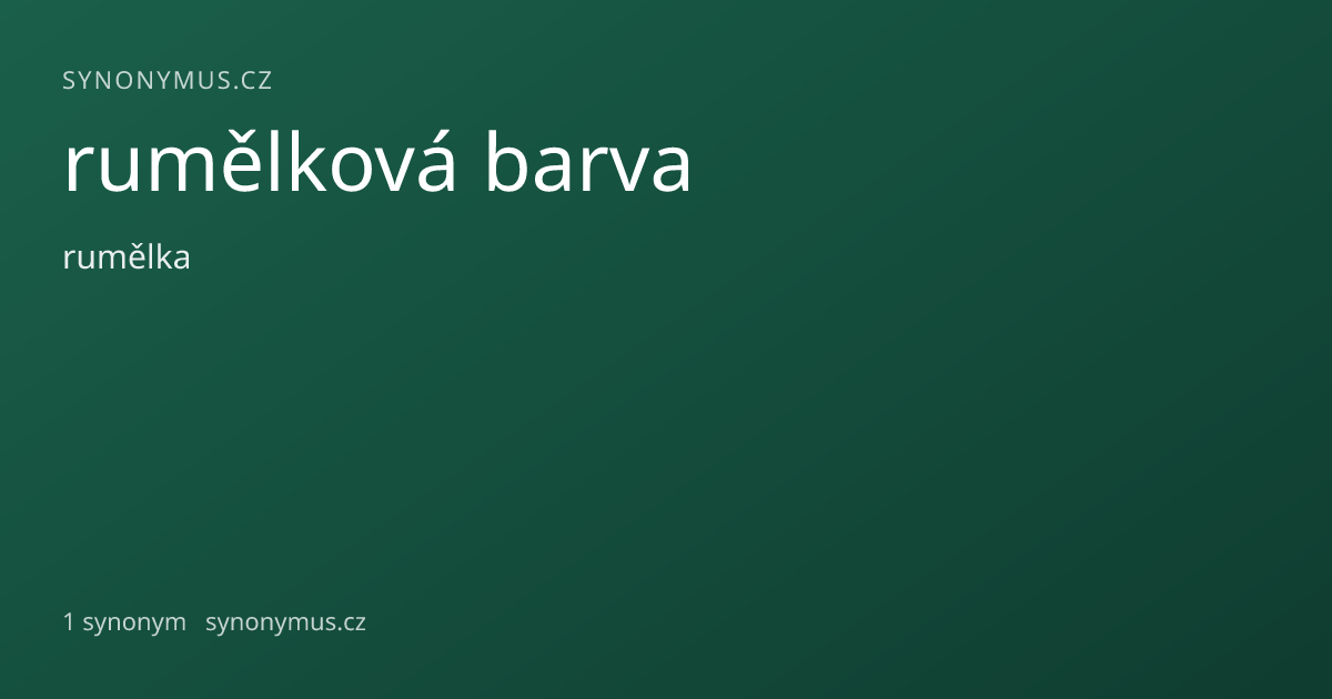 Náhled odkazu: rumělková barva