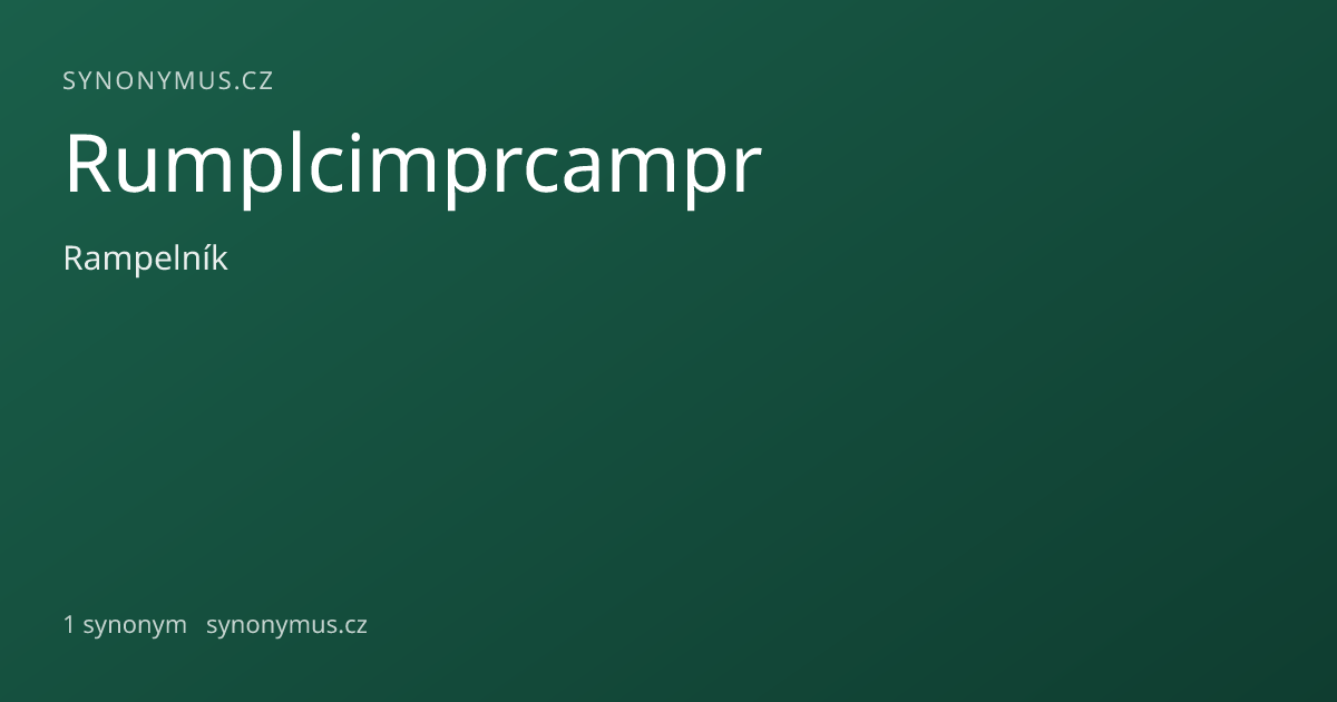 Náhled odkazu: Rumplcimprcampr