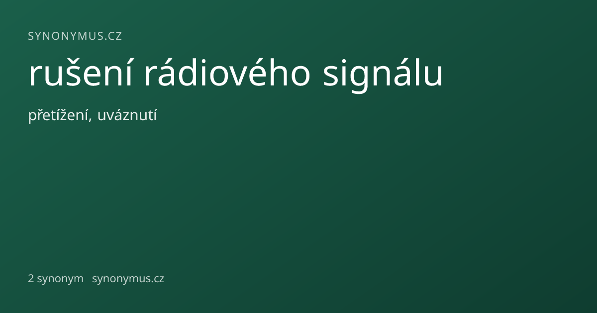 Náhled odkazu: rušení rádiového signálu