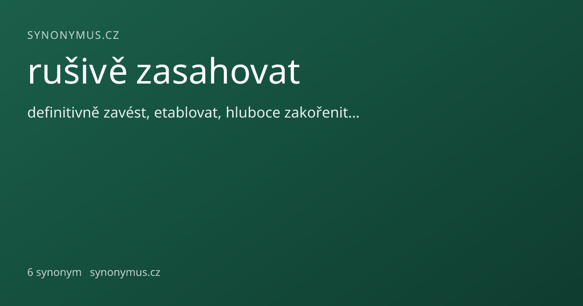 Náhled odkazu: rušivě zasahovat